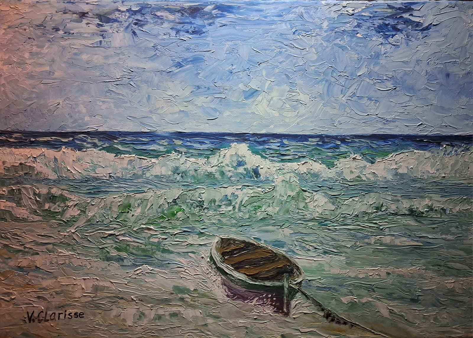 Temps venteux sur mer